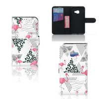 Samsung Galaxy Xcover 4 | Xcover 4s Telefoonhoesje met Pasjes Flamingo Triangle