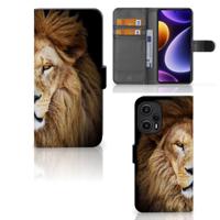 Xiaomi Poco F5 | Telefoonhoesje | Met pasjeshouder | Leeuw