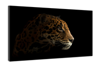 Karo-art Schilderij -Luipaard in het donker III, 100x70cm, premium print