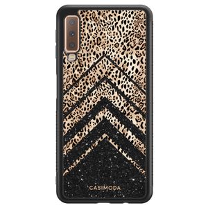 Samsung Galaxy A7 2018 hoesje - Chevron luipaard