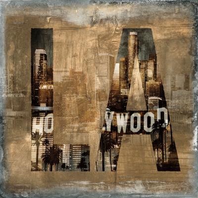 Glasschilderij LA Hollywood