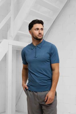Pure Path Halfzip Polo Heren Blauw - Maat S - Kleur: Blauw | Soccerfanshop