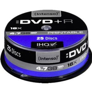 Intenso DVD+R 4.7GB, Printable, 16x 4,7 GB 25 stuk(s)