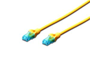 Digitus DK-1512-030/Y RJ45 Netwerkkabel, patchkabel CAT 5e U/UTP 3.00 m Geel Verdraaide paren 1 stuk(s)