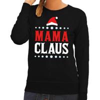 Kersttrui / sweater voor dames - Mama Claus - zwart - Kerstfeest / party