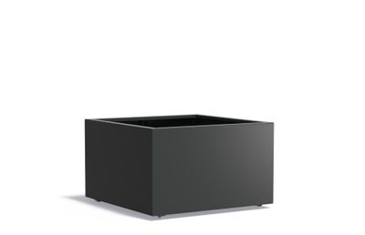 Aluminium plantenbak CARREZ met wielen 100x100x60cm.
