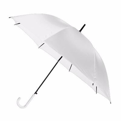 Automatische paraplu - 2x - wit - dia 107 cm - 82 cm lang - regen - polyester/metaal