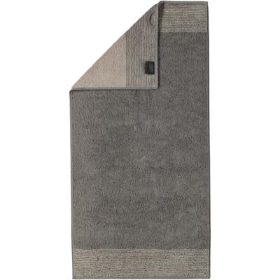 Cawö Cawo Two-Tone Handdoek Grafiet 50x100