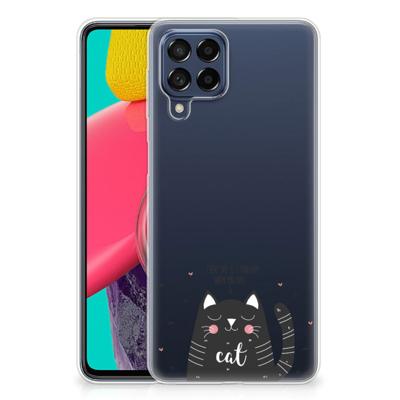 Samsung Galaxy M53 Telefoonhoesje met Naam Cat Good Day Samsung Galaxy M53 Telefoonhoesje met Naam Cat Good Day