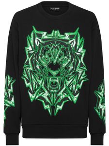 Plein Sport sweat imprimé à patch logo - Noir