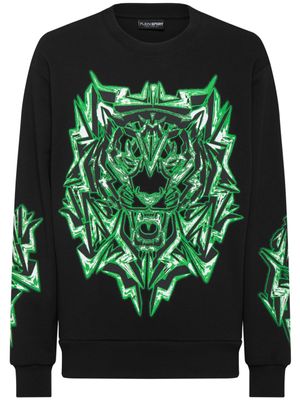 Plein Sport sweat imprimé à patch logo - Noir