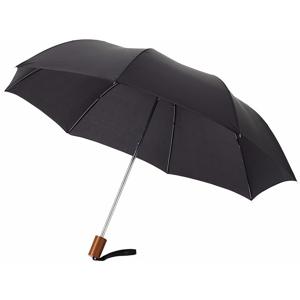Paraplu Opvouwbaar - klein - zwart - polyester - 35 x D93 cm - compact model
