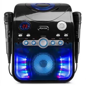Fenton SBS20B karaoke set met Bluetooth, CD+G, microfoons, LED&apos;s en tv