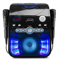 Fenton SBS20B karaoke set met Bluetooth, CD+G, microfoons, LED&apos;s en tv - thumbnail