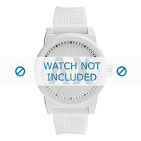 Armani horlogeband AX1450 Rubber Wit 22mm