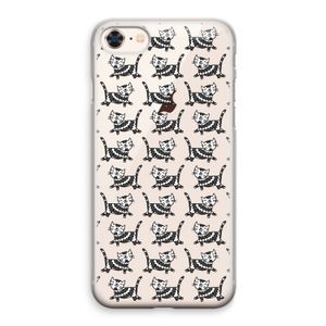Zwarte poes: iPhone 8 Transparant Hoesje
