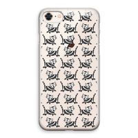 Zwarte poes: iPhone 8 Transparant Hoesje