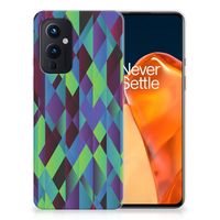 OnePlus 9 TPU Hoesje Abstract Green Blue - thumbnail