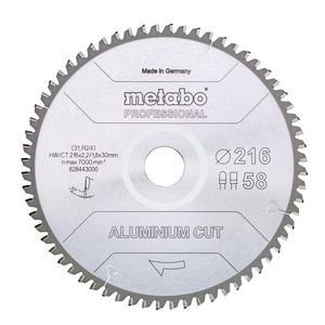 Metabo Accessoires Cirkelzaagblad | "Aluminium Cut Prof" | 254x30mm | Z72 FZ/TZ 5° neg - 628447000