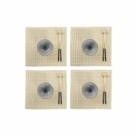 Sushi set DKD Home Decor 14,5 x 14,5 x 31 cm Zwart Keramiek Orientaals (16 Onderdelen)