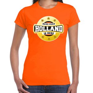 Holland is here t-shirt oranje voor dames