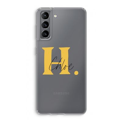 Amber Script: Samsung Galaxy S21 Transparant Hoesje