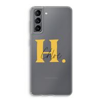 Amber Script: Samsung Galaxy S21 Transparant Hoesje