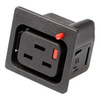 ACT STF72 C19 IEC Lock Net Entree (1x uitgang) | Zwart