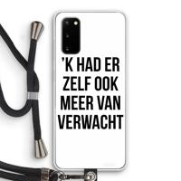 Meer verwacht: Samsung Galaxy S20 Transparant Hoesje met koord