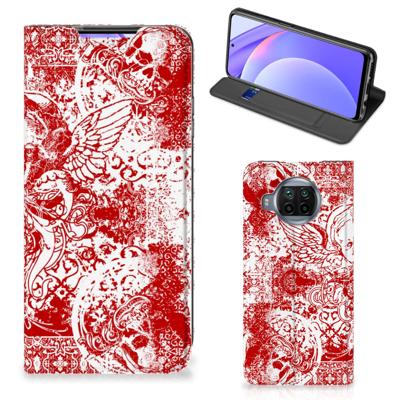 Mobiel BookCase Xiaomi Mi 10T Lite Angel Skull Rood
