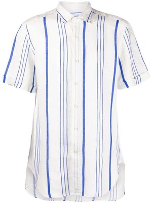 PENINSULA SWIMWEAR chemise rayée à manches courtes - Blanc