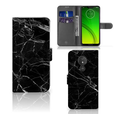 Motorola Moto G7 Power | Bookcase | Marmer Zwart - Origineel Cadeau Vader