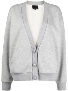 Cynthia Rowley cardigan en coton à col v - Gris