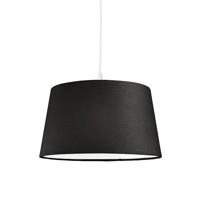 QAZQA Moderne hanglamp wit met zwarte kap 45 cm - Pendel