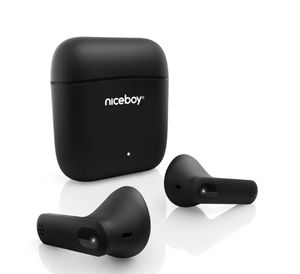 Niceboy HIVE Beans Black Hoofdtelefoons Draadloos In-ear Oproepen/muziek Bluetooth Zwart