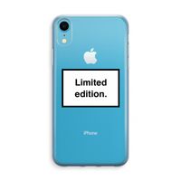 Limited edition: iPhone XR Transparant Hoesje