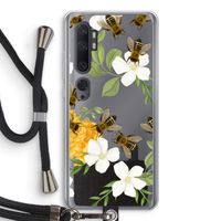 No flowers without bees: Xiaomi Mi Note 10 Transparant Hoesje met koord