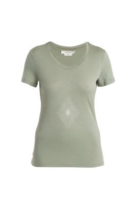 Icebreaker Tech Lite III SS Scoop Light Forms T-Shirt Dames Lichen XL