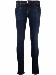 Emporio Armani jean skinny à taille basse - Bleu