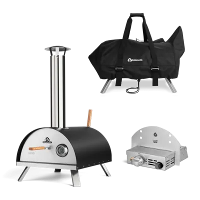 Burnhard Pizzaoven Outdoor NERO incl. gasmodule en transportdeksel