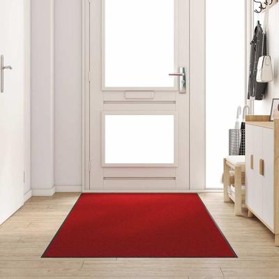 Deurmat Rood en Zwart 120 x 250 cm Polypropyleen en vinyl