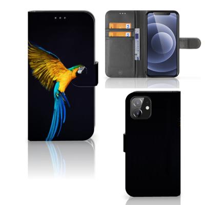 iPhone 12 | 12 Pro (6.1") | Telefoonhoesje | Met pasjeshouder | Papegaai