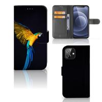 iPhone 12 | 12 Pro (6.1") | Telefoonhoesje | Met pasjeshouder | Papegaai