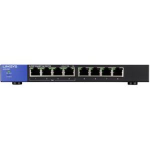 Linksys 8-poorts Gigabit PoE - desktopswitch (LGS108P)