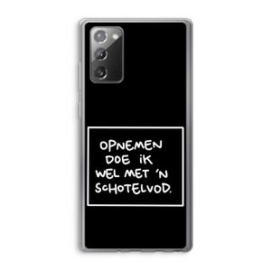 Schotelvod: Samsung Galaxy Note 20 / Note 20 5G Transparant Hoesje