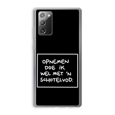 Schotelvod: Samsung Galaxy Note 20 / Note 20 5G Transparant Hoesje