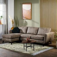 Haluta - Hoekbank Job - 258 x 155 x 83 cm - Taupe - Links