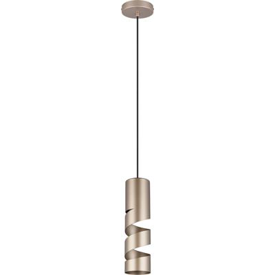 LED Hanglamp - Trion Meser - GU10 Fitting - 1-lichts - Rond - IP20 - Koffie - Metaal