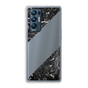 Zwart marmer: Oppo Find X3 Neo Transparant Hoesje