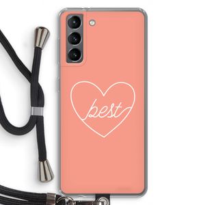 Best heart: Samsung Galaxy S21 Transparant Hoesje met koord